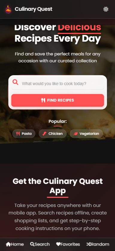 culinaryQuest App